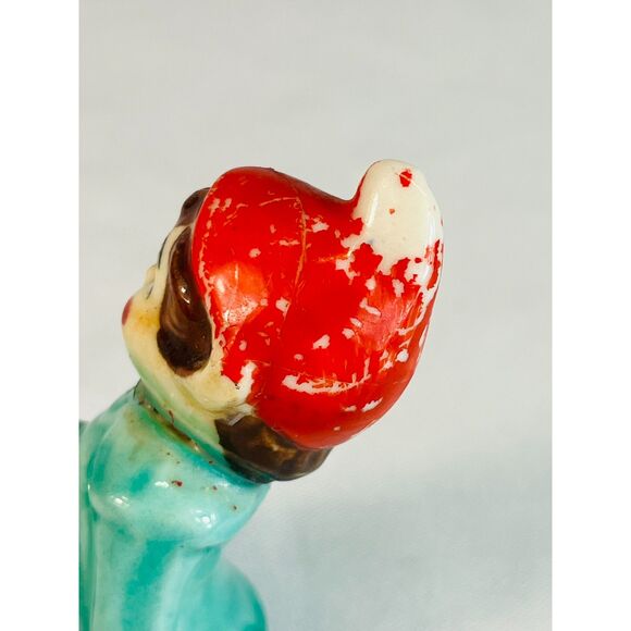 Vintage 1950s Ceramic Pixie Christmas Elf Sitting - Picture 4 of 8